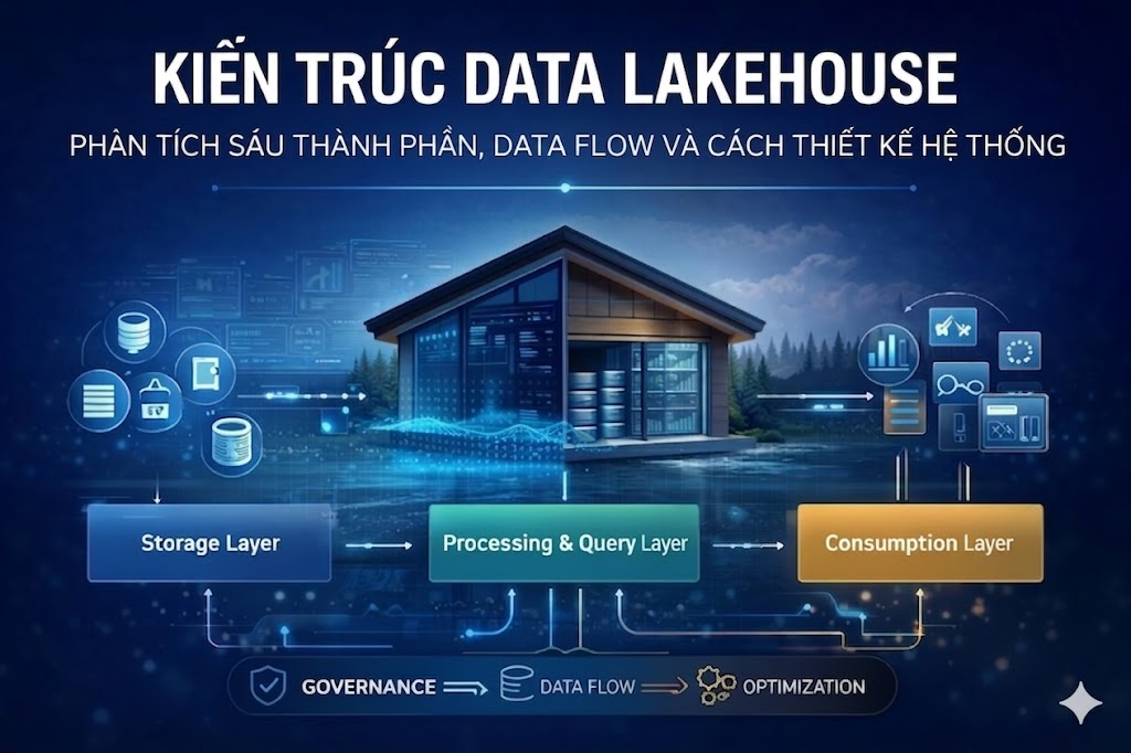 Kiến trúc Data Lakehouse: Phân tích sâu thành phần, data flow và cách thiết kế hệ thống