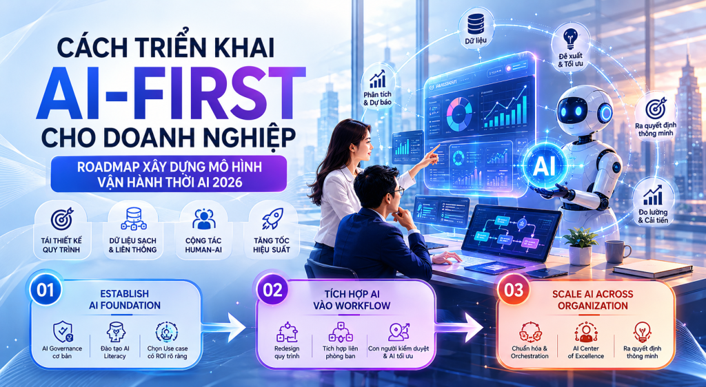 Cách triển khai AI-first cho doanh nghiệp