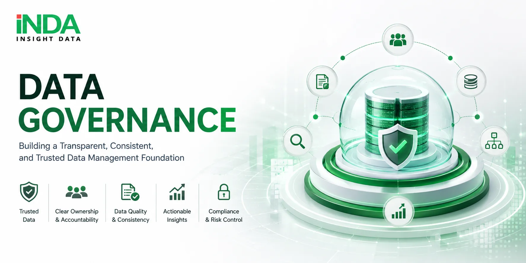 Implement Data Governance solutions with INDA to improve data quality, establish trusted data management, and build a foundation for Analytics and AI.